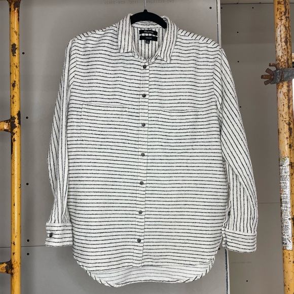 Madewell Oversized Textured Flannel Ex-boyfriend Shirt - Picture 2 of 9